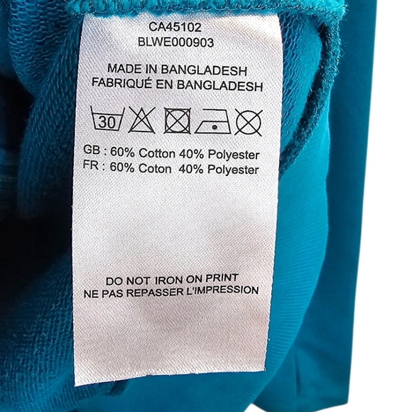 Bench Mikina Funnel Neck Zip Up Microfleece Small Teal Activewear Dancecore - Picture 15 of 15